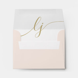 Enveloppe Stationery Personnalisé Simple Script Blush Gold