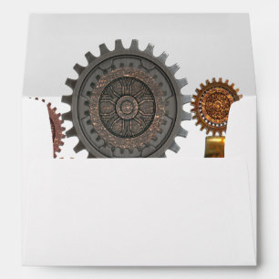 Enveloppe Steam Elegance Steampunk Pour Invitations 5x7