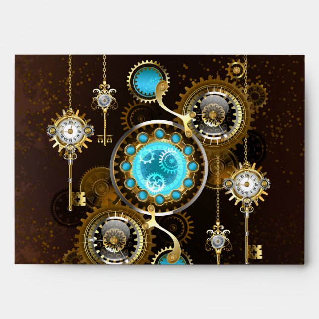 Enveloppe Steampunk Rusty Background (Devant)