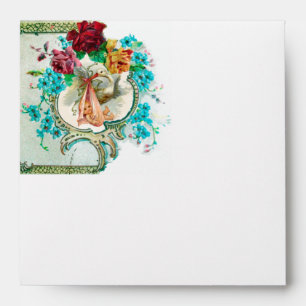 ENVELOPPE STORK BÉBÉ FILLE DOUCHE 2