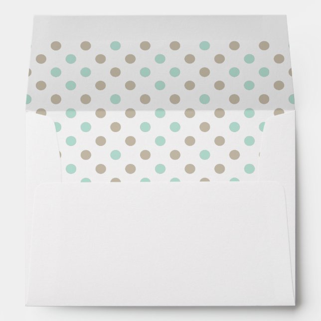 Enveloppe STRIPES DE POINTS BISQUE MINT (Dos (Bas))