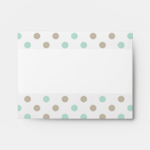 Enveloppe STRIPES DE POINTS BISQUE MINT