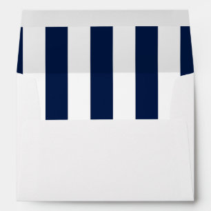 Enveloppe Stripes verticales de la Marine Style Nautique