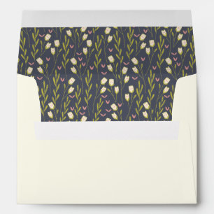 Enveloppe Stylé Floral Simple préimprimé Adresse de retour