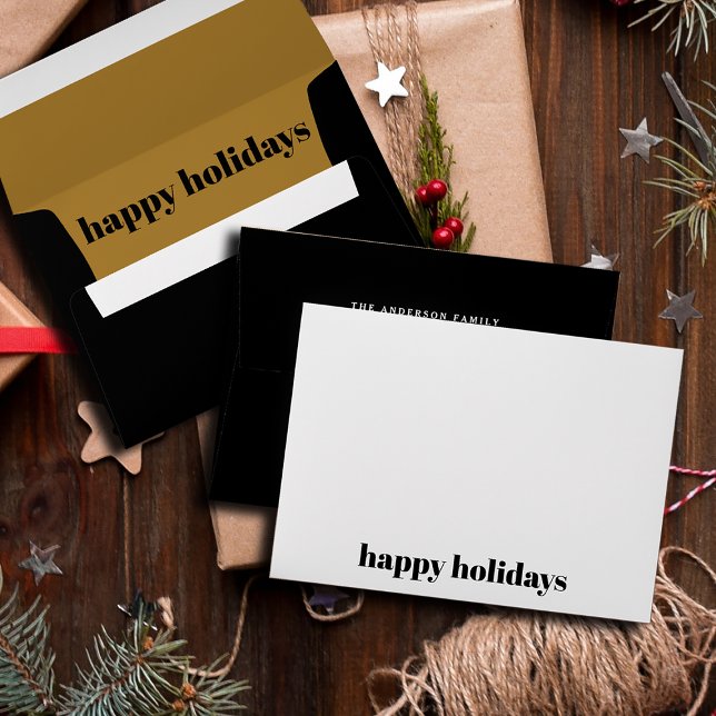 Enveloppe Style moderne Customisé Retour Adresse Noël (Créateur téléchargé)