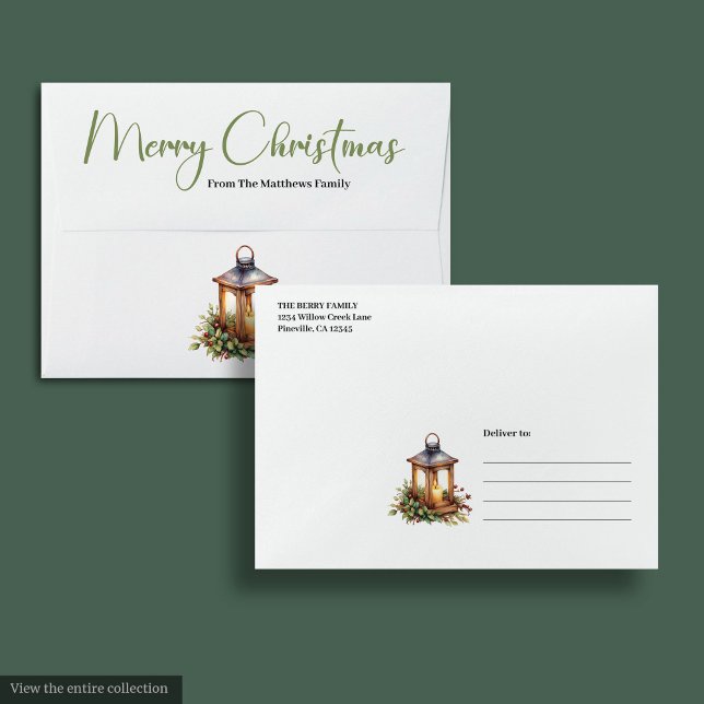 Enveloppe Stylish Boho Earthy Watercolor Holiday Envelopes (Stylish Boho Earthy Watercolor Holiday Envelope)