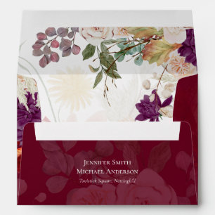 Enveloppe Sublime Mulberry orange Floral Mariage Suite