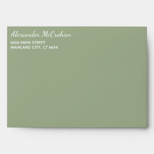 Enveloppe succulente solide d'adresse de retour de