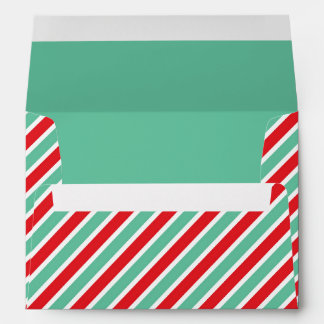 Enveloppe Sucre de canne Bande verte et rouge Noël