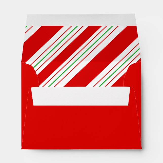 Enveloppe Sucre de canne de Noël Stripes ID259 (Dos (Bas))