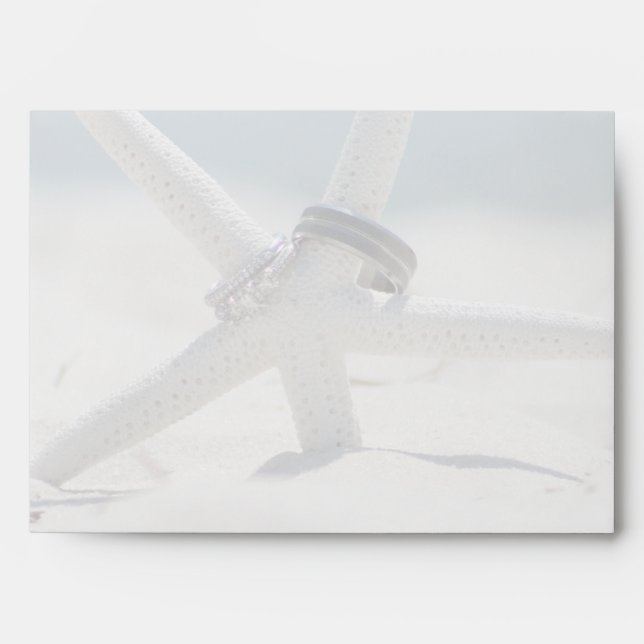 Enveloppe Suite coordonnée mariage plage (Devant)