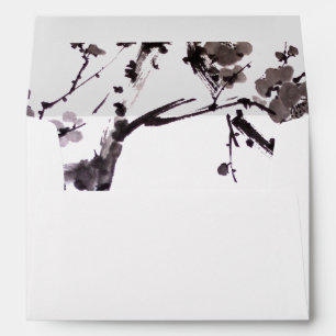 Enveloppe Sumie de fleurs de prunes