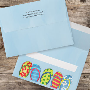 Enveloppe Summer Beach Adresse de retour personnalisée