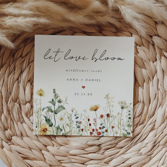 Enveloppe Summer Wildflower Field Wedding Seed Packet (Créateur téléchargé)