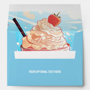 Enveloppe Sundae de crème glacée de texte personnalisé