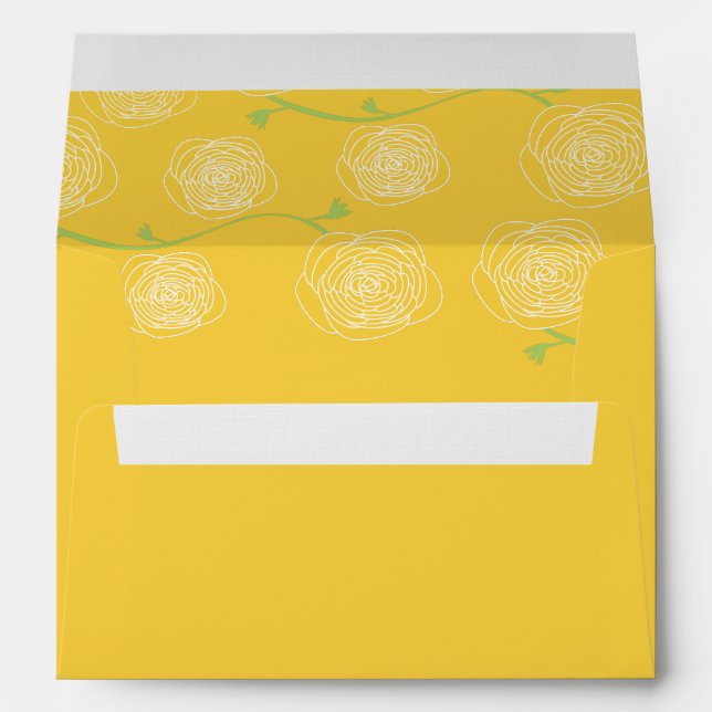 Enveloppe Sunny Elegance Mariage jaune (Dos (Bas))