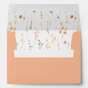 Enveloppe Sunny Fleur sauvage Motif Mariage Peach ID1023