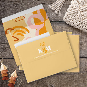 Enveloppe Sunshine Typography Mariage Beurre Abstrait ID1048