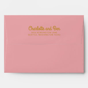 Enveloppe Super 60s les années 70 Rose Mustard Mariage Adres
