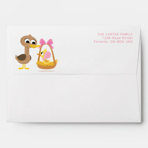 Enveloppe Super Simple 5 Petits Canards Fille Baby Shower