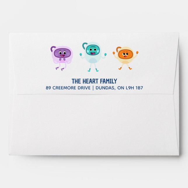 Enveloppe Super simple | Nombres de bosses espace Anniversai (Dos (Haut rabat))