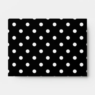 Enveloppe Support pois blanc en noir