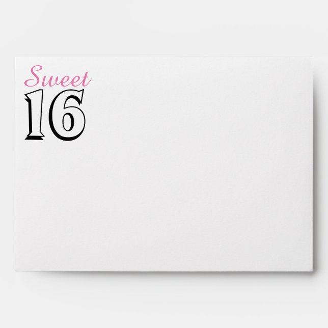 Enveloppe Sweet 16 Modern Rose 16e fête d'anniversaire (Devant)