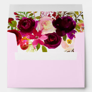 Enveloppe Sweet Rose Bourgogne toutes occasions