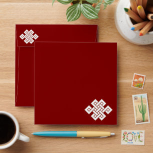 Enveloppe Symbole bouddhiste tibétain sans fin