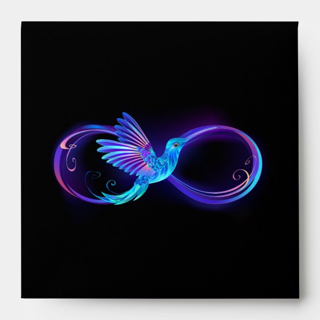 Enveloppe Symbole de Neon Infinity par Glowing Hummingbird (Devant)