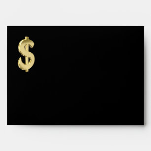 Enveloppe Symbole dollar d'or