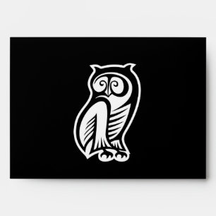 Enveloppe Symbole hibou blanc