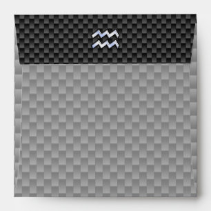 Enveloppe Symbole Zodiaque Aquarius moderne Style fibre de c