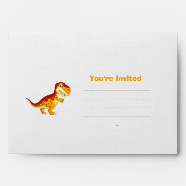 Enveloppe T Rex Gold Vous êtes invité (Devant)