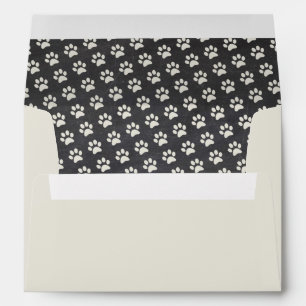 Enveloppe Tableau animal d'empreinte de patte de chat avec