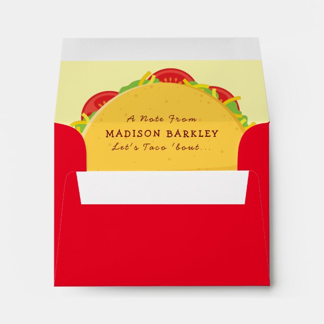 Enveloppe Taco Cute Kids (Dos (Bas))