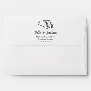Enveloppe Tacos sur l'enveloppe Mariage personnalisée