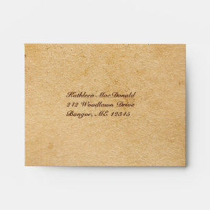 Enveloppe Tan et Brown vieilli pour RSVP