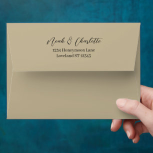 Enveloppe Tanné Ecru Tons Terreux Mariage Occasion Spéciale