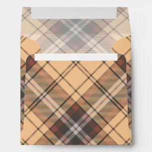 Enveloppe Tartan beige et Brown