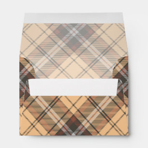 Enveloppe Tartan beige et Brown