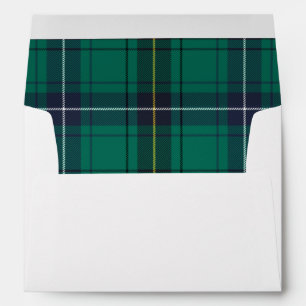Enveloppe Tartan Clan Henderson Vert Noir Noël