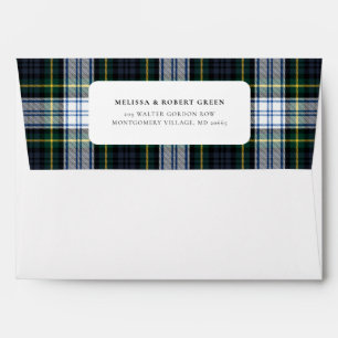 Enveloppe Tartan élégant à carreaux