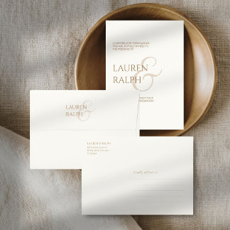 Enveloppe Taupe crémeuse et minimaliste ivoire