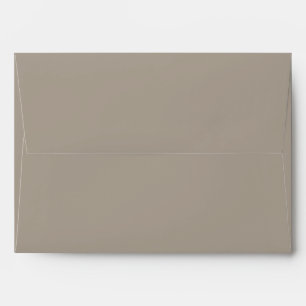 Enveloppe Taupe vierge Mariage solide classique Brown