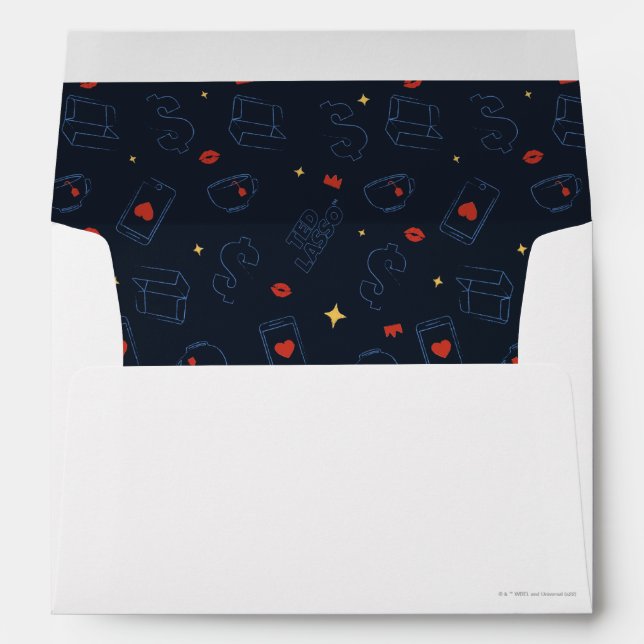 Enveloppe Ted Lasso | Tea et biscuit Icon Toss Motif (Dos (Bas))