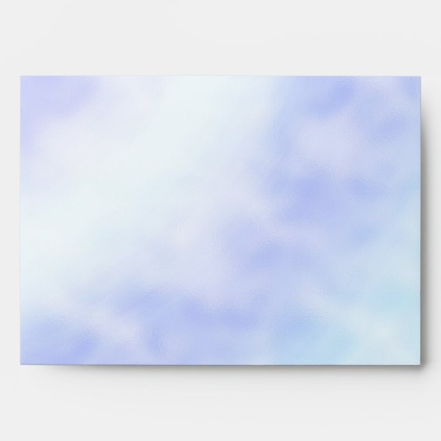 Enveloppe Teinture violet blanc Aqua Blue Tie (Devant)