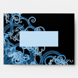 Enveloppe Tentacles Aliens bleus brillants