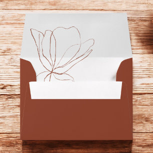 Enveloppe Terracotta Burnt Orange Simple Minimaliste