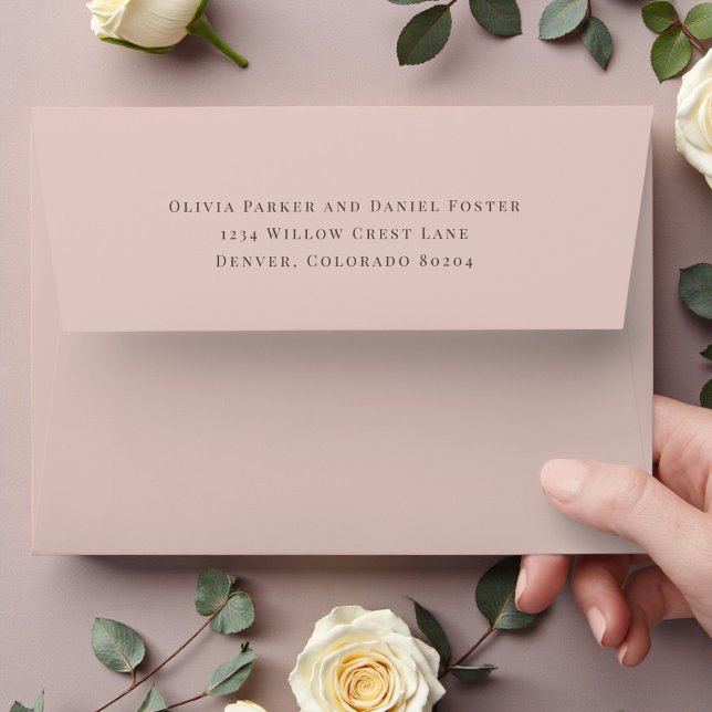 Enveloppe Terracotta Clay Return Address Wedding Envelope (Créateur téléchargé)